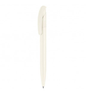 stylo bille biodégradable blanc en bioplastique