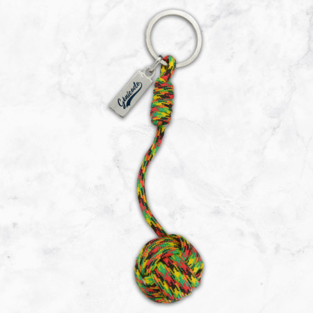 Porte-clé avec boule de corde touline avec option de marquage sur la plaque - Génicado