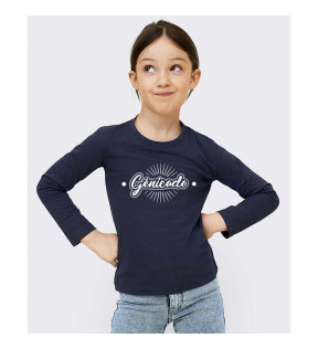 T-shirt manches longues 100% coton pour enfant avec exemple marquage logo - Génicado