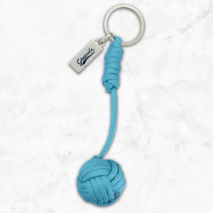 Porte-clé avec corde bleu