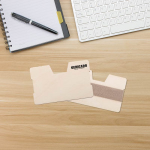 Porte cartes de crédit personnalisé en bois