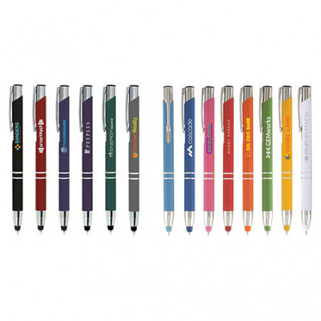 Stylos stylets métal double fonction stylo à bille doux avec choix de coloris