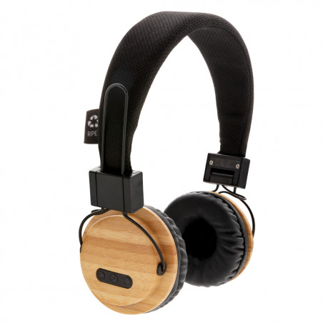 casque audio personnalisable bambou