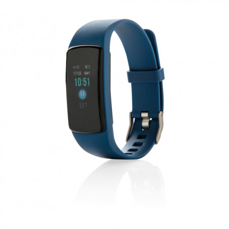 bracelet connecté pour le sport bleu avec écran OLED