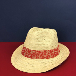 Chapeau paille homme femme Licem avec bandeau chapeau customisable - Génicado