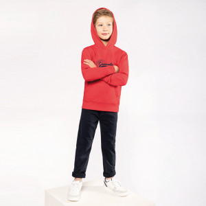 Sweat-shirt à capuche personnalisé enfant rouge