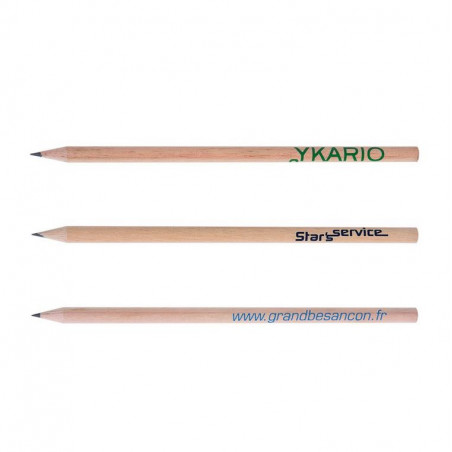 Crayon à papier personnalisé en bois sans gomme