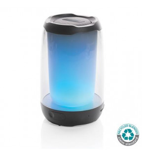 Enceinte bluetooth LED bleue en ABS plastique recyclé