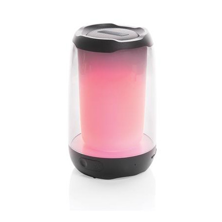 enceinte bluetooth LED rose en ABS plastique recyclé