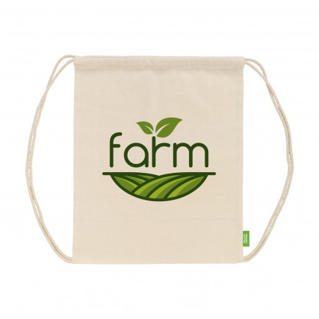 sac ficelle en coton organique customisable avec votre logo