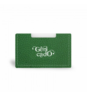 porte-carte de visite en PU simili cuir made in France marquage sérigraphique - Génicado