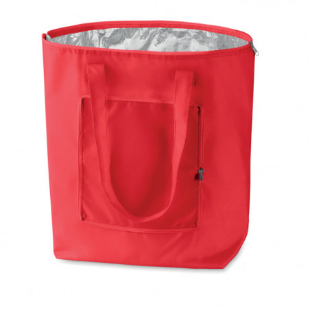 sac de plage rouge publicitaire et pliable