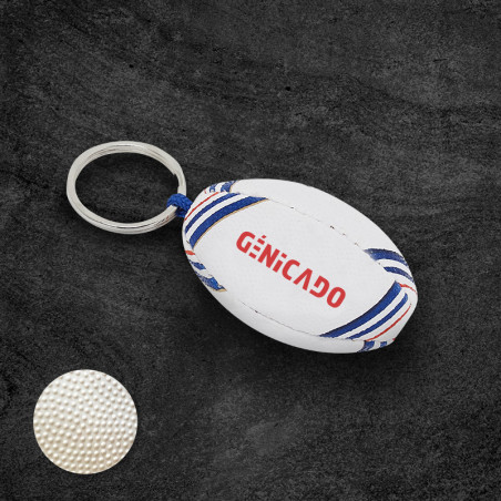 Porte-clés ballon de rugby publicitaire anti-stress