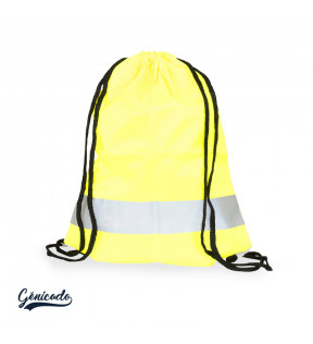 sac à cordon customisable avec bande réfléchissant pour la sécurité - Génicado