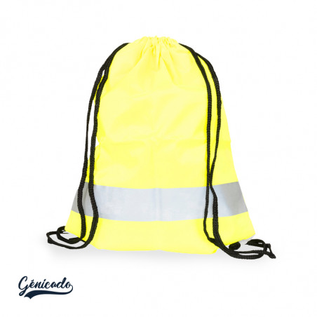 sac à cordon customisable avec bande réfléchissant pour la sécurité - Génicado