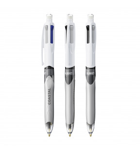stylo 4 couleurs dont un porte-mines gris et blanc