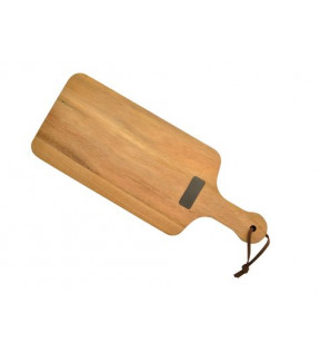 planche apéro en bois d'acacia avec son lien en cuir