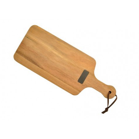 planche apéro en bois d'acacia avec son lien en cuir