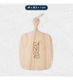 planche à découper bois de paulownia avec marquage logo en gravure - Génicado