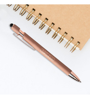 stylo métal rose doré corps métallique en aluminium - Génicado