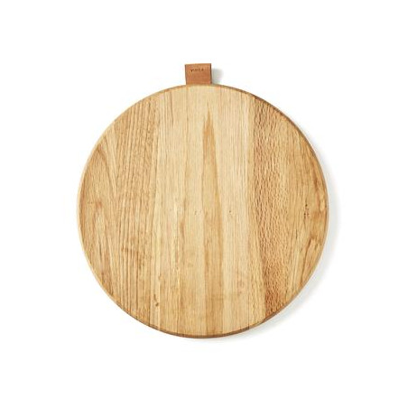 planche à découper bois originale forme ronde en bois de chêne