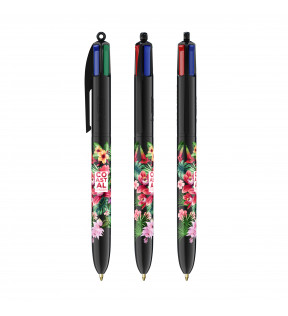 stylo bic 4 couleurs noir avec personnalisation