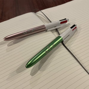 stylo 4 couleurs personnalisé vert givré