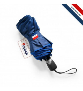 Parapluie resistant pliable fabrication française avec métallique mat et toile en RPET - Génicado