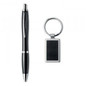 Set cadeau Kelly contenant un stylo de luxe noir et un porte-clés