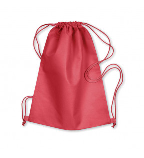 sac à cordelette rouge avec cordon de serrage de couleur assortie