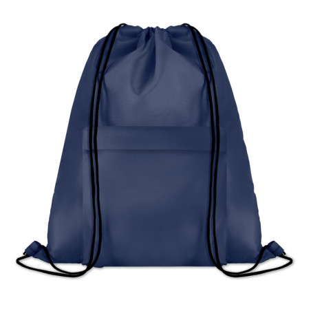 grand sac cordon bleu en polyester avec une pochette zippée sur le devant