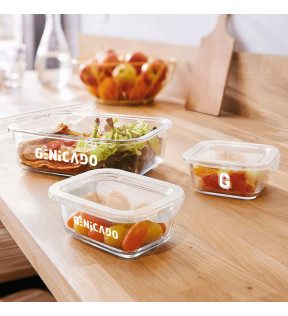 Lunch box en verre compartimentée