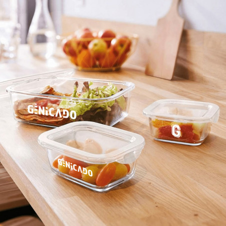 Lunch box personnalisée en verre made in France 120 cl | Lunch box |  Génicado