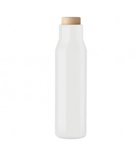 bouteille isotherme 500 ml inox blanc avec double paroi isolante