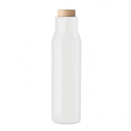 bouteille isotherme 500 ml inox blanc avec double paroi isolante