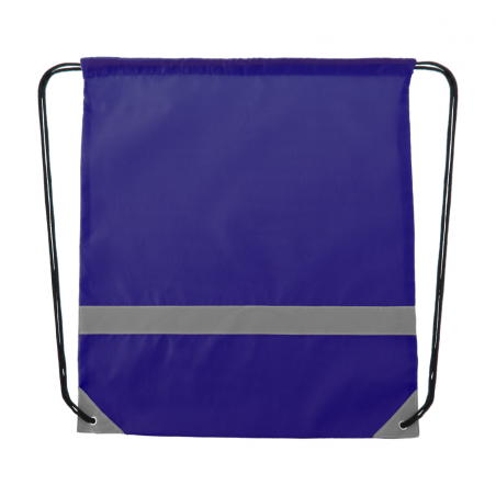 sac à cordon violet en polyester muni d'une bande réflechissante