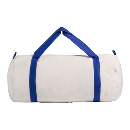sac de sport personnalisé blanc avec anses bleu