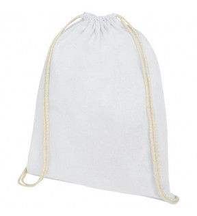 sac blanc en coton avec cordon de serrage blanc cassé - Génicado
