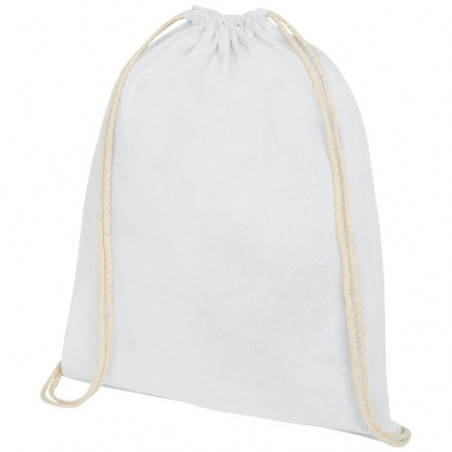 sac blanc en coton avec cordon de serrage blanc cassé - Génicado