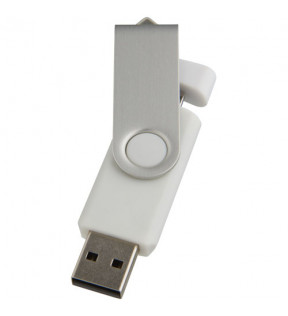 clé usb OTG blanche rotative avec un embout port USB pour téléphone