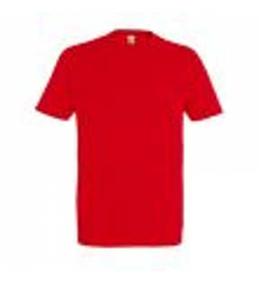 T shirt manche courte homme col rond 100% coton semi-peigné rouge