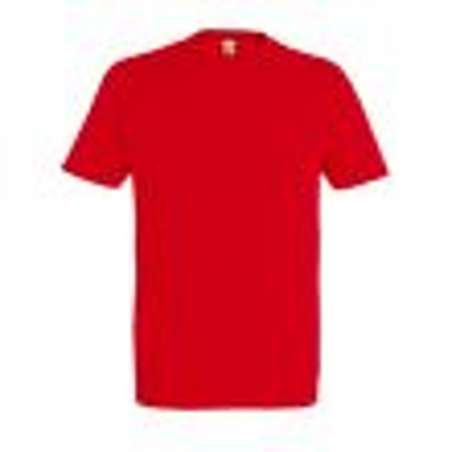 T shirt manche courte homme col rond 100% coton semi-peigné rouge