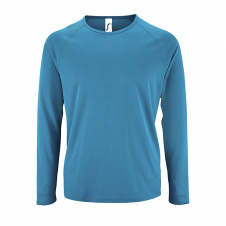 tee shirt sport personnalisé bleu aqua
