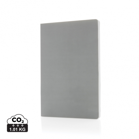 Carnet A5 gris en papier de poudre minérale - Génicado