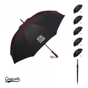 Parapluie solid vent violent 8 panneaux avec toile en polyester pongé pour marketing - Génicado