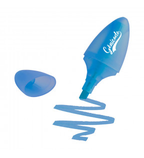 Mini surligneur bleu avec personnalisation logo - Génicado