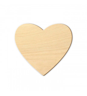 sticker personnalisable en bois forme de coeur