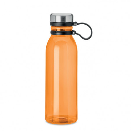 bouteille gourde en plastique transparente RPET orange