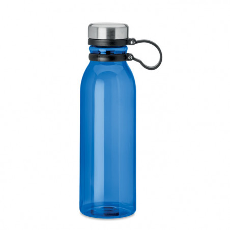 bouteille gourde en plastique transparente RPET bleu foncé