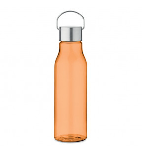bouteille gourde en plastique recyclé orange translucide